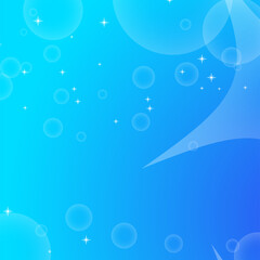 Colorful abstract background with circles and stars. Simple flat vector illustration.