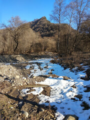 it's spring in a mountainous area