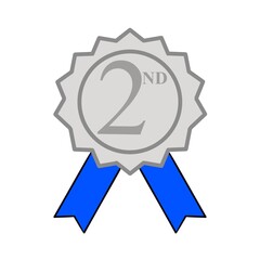 Second Place Award Ribbon Medal