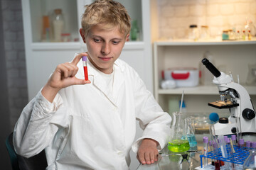 Young male laboratory assistant,
