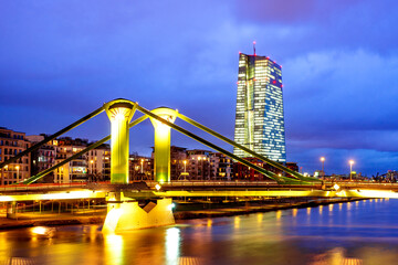 Fototapeta na wymiar Europäische Zentralbank, Frankfurt am Main, Deutschland 