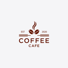 Vector illustration of hot coffee cup icon, logo design - Vector