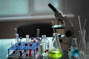 laboratory test tube with tubes