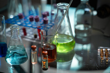 laboratory test tube with tubes