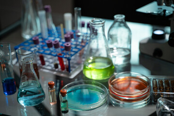 laboratory test tube with tubes