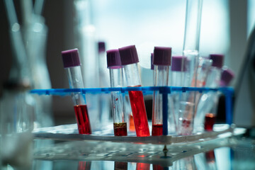 laboratory test tube with tubes