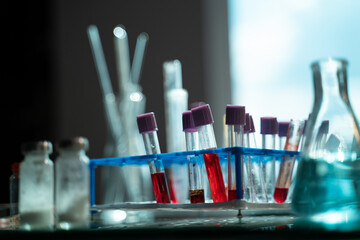 laboratory test tube with tubes