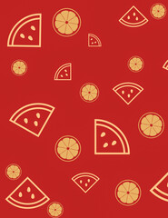 seamless pattern with pizza