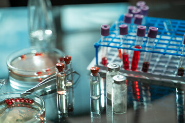 laboratory test tube with tubes