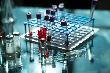 laboratory test tube with tubes