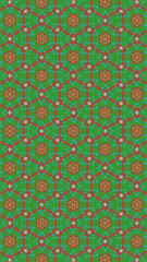 Ornate geometric pattern and abstract colored background