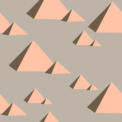 Vector pattern pyramids in the desert. 