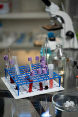 laboratory test tube with tubes