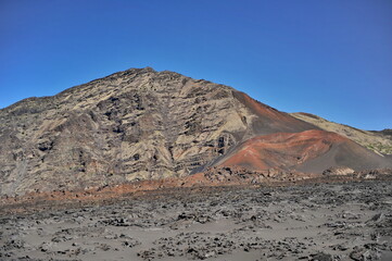 Volcanoes of the Hawaiian island of Maui. Haleakala National Park.