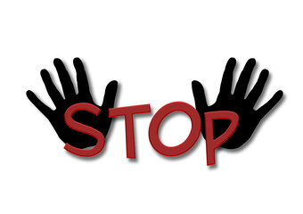 Stop, Illustration., Hand, Symbol