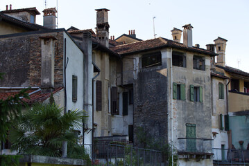 Italy, The splendid buildings of Corso Vittorio in Pordenone