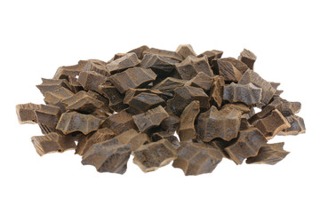 Selective Focus, Sticks Of Agar Wood Or Agarwood Background The Incense Chips Used By Burning for incense & perfumes of essential oil as Oud Or Bakhoor