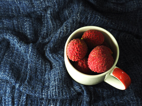 Fresh lychee Thai fruit and grest tast sweet and sour