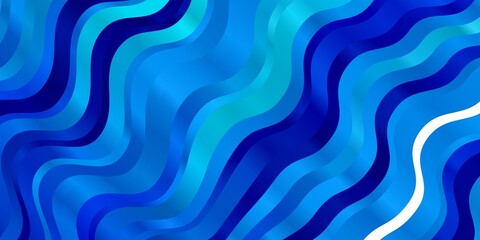 Obraz premium Light BLUE vector background with lines. Brand new colorful illustration with bent lines. Template for your UI design.