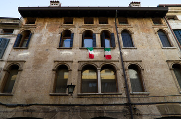 Italy, The splendid buildings of Corso Vittorio in Pordenone