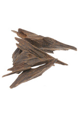 Fototapeta premium Selective Focus, Sticks Of Agar Wood Or Agarwood Background The Incense Chips Used By Burning for incense & perfumes of essential oil as Oud Or Bakhoor