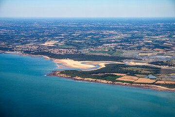 Ol&eacute;ron and R&eacute; island and vend&eacute;e french atlantic coastline