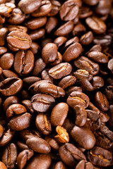Naklejka premium tło ziaren kawy