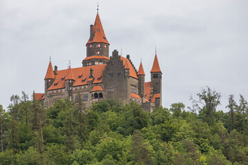Fototapeta na wymiar Bouzov castle in Northern Moravia, Czech Republic