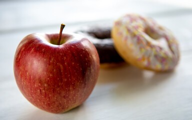 red apples on a white background