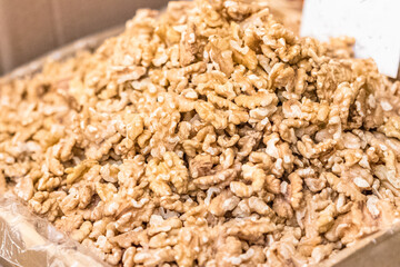 rich pile of tasty walnuts