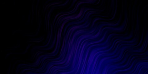 Dark Purple, Pink vector backdrop with bent lines. Bright illustration with gradient circular arcs. Smart design for your promotions.