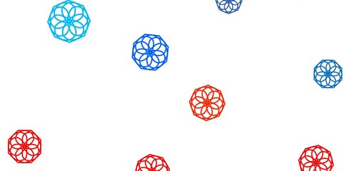 Light Multicolor vector natural layout with flowers.