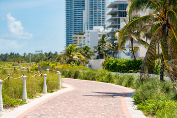 Naklejka premium Szlak Atlantic Greenway Miami Beach FL