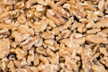 rich pile of tasty walnuts