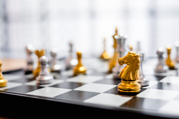 chess board puzzle sport for ideas and competition and strategy