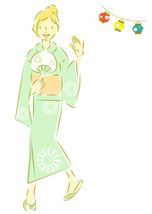 浴衣の女性　待ち合わせ