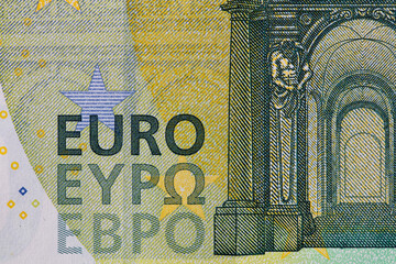 closeup of 100 euro banknote