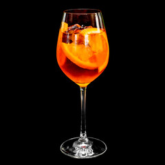fresh coctail on the black background