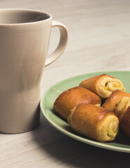cup of coffee and cookies