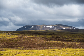 Icelandic Mountain landscape with Clouds