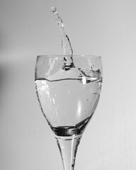 water splash in glass