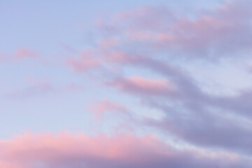 Magic pink sunset clouds sky. Golden hour sky - 354115923