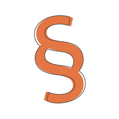 Vector image of a paragraph cartoon style on white isolated background.