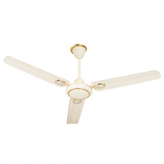 Ceiling fan in different color, size, shape and design in white background