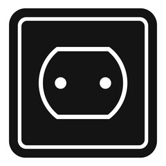 Tech power socket icon. Simple illustration of tech power socket vector icon for web design isolated on white background
