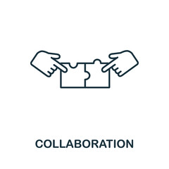 Collaboration icon from planing collection. Simple line Collaboration icon for templates, web design and infographics