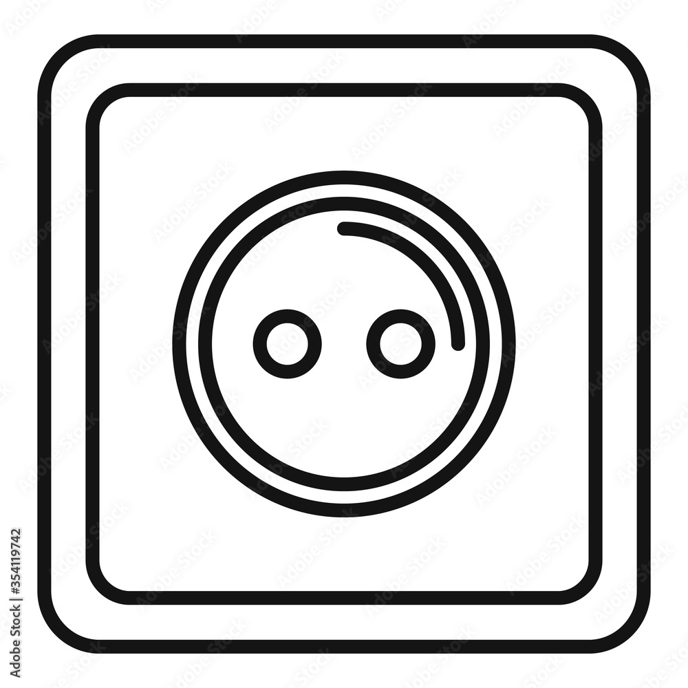 Poster classic power socket icon. outline classic power socket vector icon for web design isolated on white