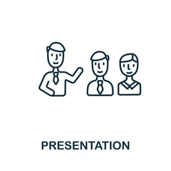 Presentation icon from planing collection. Simple line Presentation icon for templates, web design and infographics