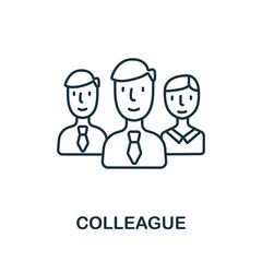Colleague icon from planing collection. Simple line Colleague icon for templates, web design and infographics