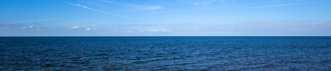 view of the sea - landscape of blue water and sky 